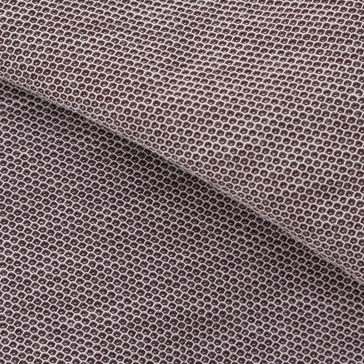 ブラックライン 【発送在庫あり】【BLACK LINE/半袖】ホリゾンタルワイドワイシャツ/ブラウン×ドビー/「4S HONEYCOMB MESH」スーパーノンアイロン・ストレッチ 茶中間