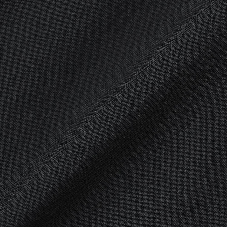 ソノタ 【BLACK LINE】【春夏】1タックワイドシルエットパンツ/ブラック×シアサッカー/NEW ZEALAND WOOL MIX Super100’s/※裾上げ必要 黒