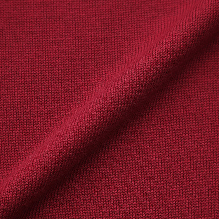 シルバーライン 天竺ハイネックニット/ワイン 赤中間