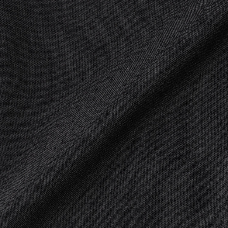 ブラックライン 【SLIM TAPERED】【春夏】0タックテーパードパンツ/ブラック×スラブ/ウエストムーブ/4S SUSTAINABILITY&ECOLOGY FABRIC「ウォッシャブル」「ストレッチ」/※裾直し必要 黒
