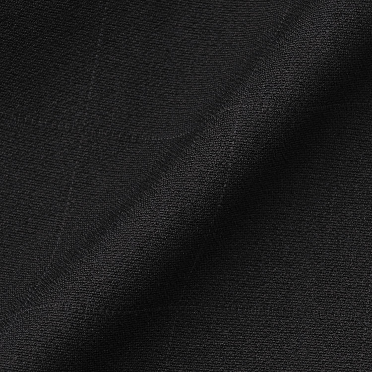 シルバーライン 【CLASSICO TAPERED】【春夏】2釦シングルスリーピーススーツ 1タックテーパードパンツ/ブラック×ウィンドペン/ウエストムーブ/4S SUSTAINABILITY&ECOLOGY FABRIC/※パンツ裾上げ済仕様 黒