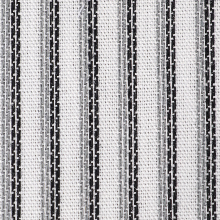 スーツセレクト 【国内縫製】【パターンオーダー】【形態安定】ワイシャツ/ホワイト×グレーストライプ(COTTON100%) グレー中間