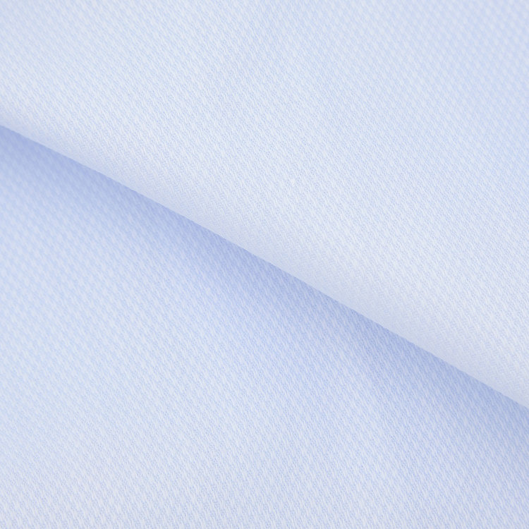 ブラックライン 【発送在庫あり】【BLACK LINE】【形態安定】クレリックワイドカラーワイシャツ/襟袖口：ホワイト+ブルー×ドビー 青淡色