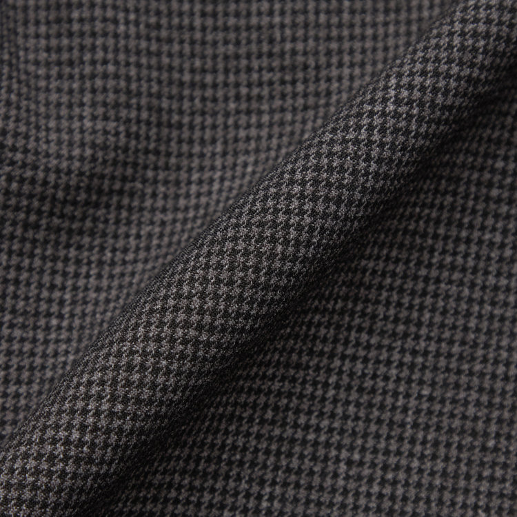 ブラックライン 【SLIM TAPERED】【秋冬】0タックテーパードパンツ/グレー＆ブラック×ハウンドトゥース/4S SUSTAINABILITY&ECOLOGY FABRIC「ウォッシャブル」「ストレッチ」/※裾上げ済仕様 グレー濃色