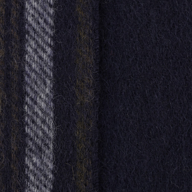 ソノタ  ウールカシミヤマフラー/ネイビー×チェック/ウォシャブル/30cm×170cm 紺中間