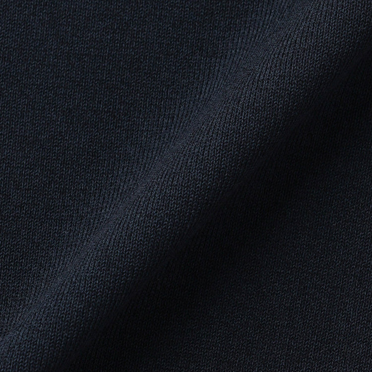 スーツセレクト 【RBC】コットンブレンドモックネックニット/ネイビー/マシンウォッシャブル/「UVカット」「接触冷感」 紺濃色