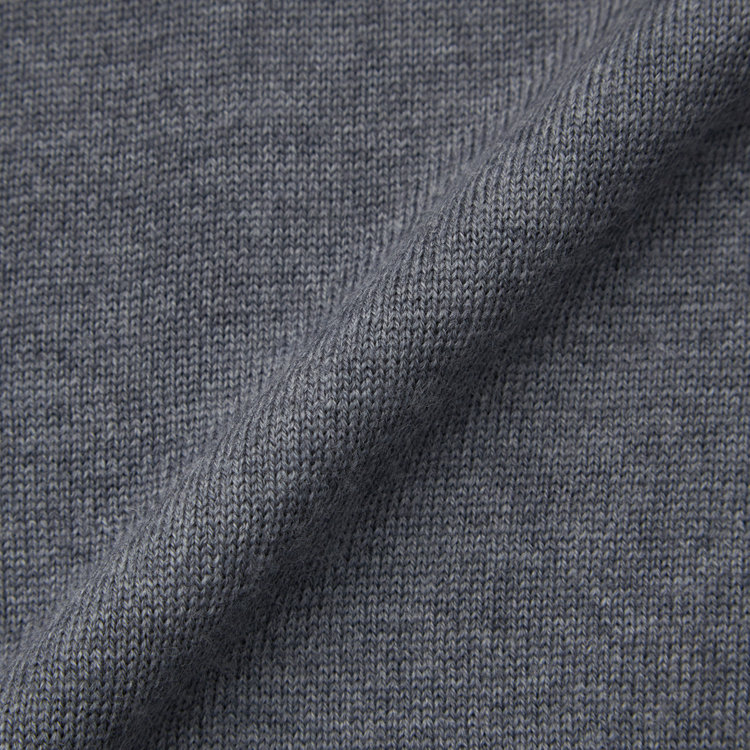 スーツセレクト 【RBC】【秋冬】ウールタートルネックニットセーター/グレー/ZEGNA BARUFFA/マシンウォッシャブル グレー中間