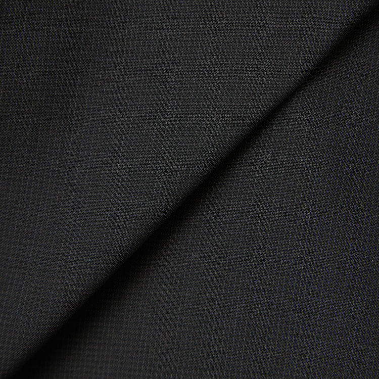 ブラックライン 【SLIM TAPERED_2】【春夏】2釦シングルスーツ 0タック/ブラック×マイクロチェック/ウエストシャーリング/4S SUSTAINABILITY&ECOLOGY FABRIC/ウォッシャブル/※パンツ裾上げ済仕様 黒