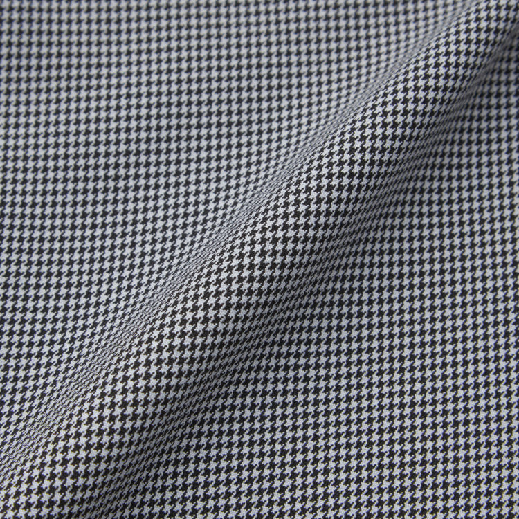 シルバーライン 【CLASSICO TAPERED】【秋冬】2釦シングルスーツ 1タック/ホワイト＆ブラック×ハウンドトゥース/ウエストムーブ/4S SUSTAINABILITY&ECOLOGY FABRIC/※パンツ裾上げ済仕様 グレー中間