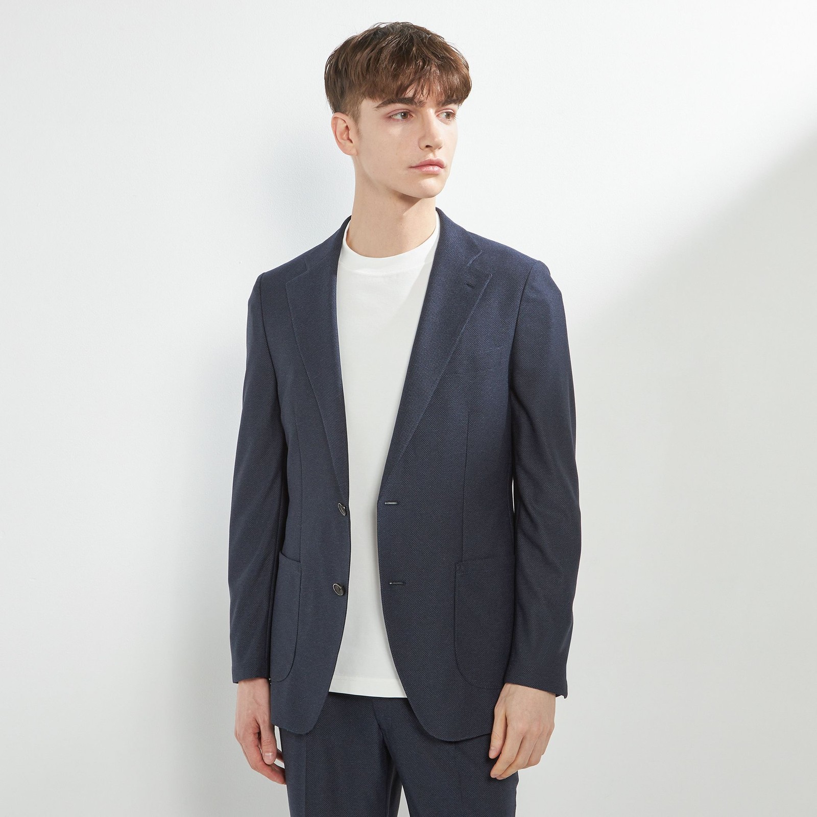 【CLASSICO TAPERED】【春夏】2釦シングルジャケット/ネイビー/パッチポケット/4S SUSTAINABILITY&ECOLOGY FABRIC