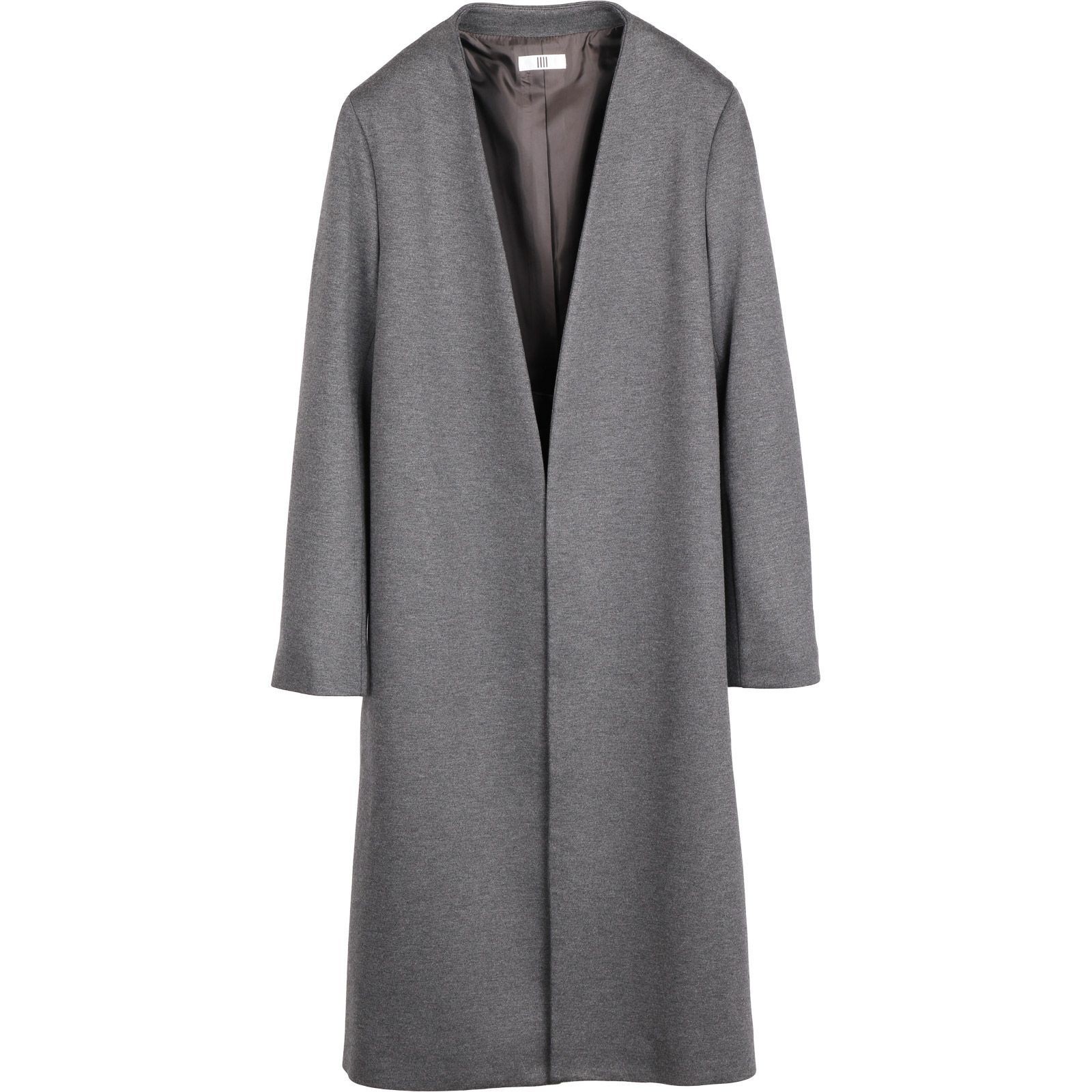 【WEB限定/OUTLET】【SL】Vノーカラーコート/グレー/DUAL WARM