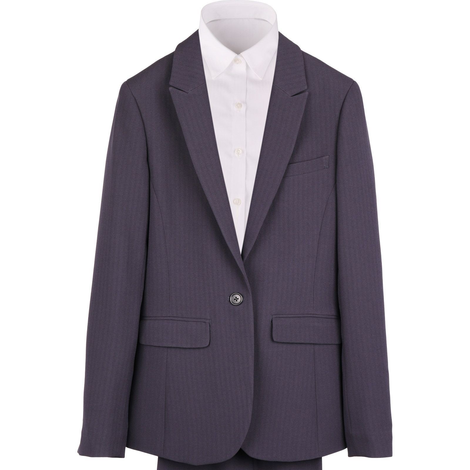 【WEB限定/OUTLET】【SL】【年間】1釦シングル テーパードパンツスーツ/ネイビー×シャドーストライプ/ウォッシャブル