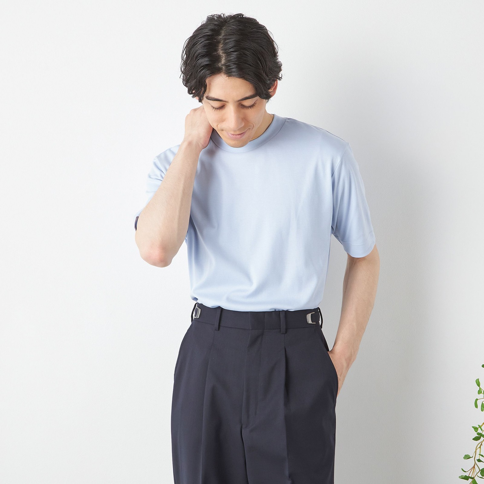 【発送在庫あり】【スーツ屋が作った】BIZ Tシャツ/ブルー