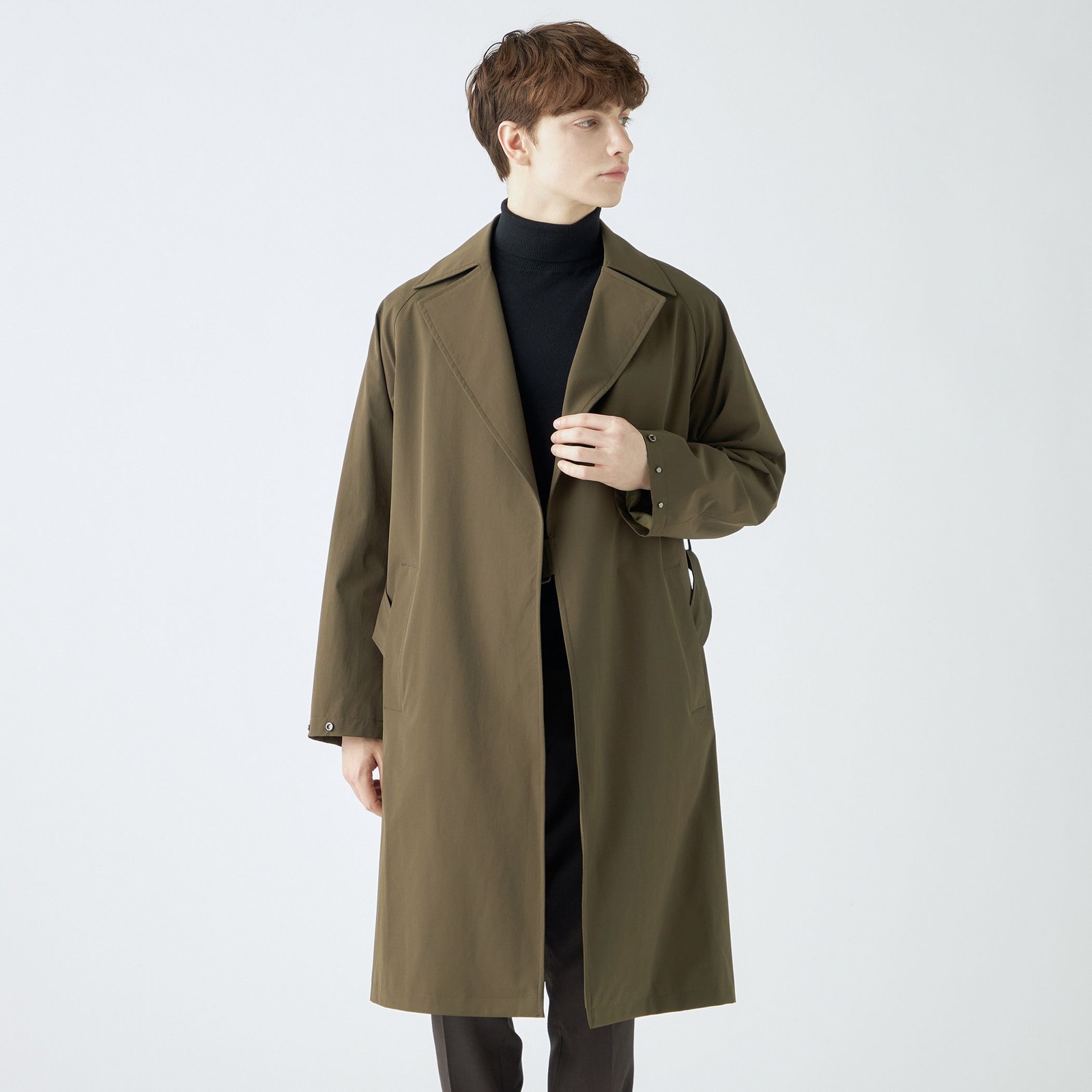 【発送在庫あり】【SL】2WAYストレッチタイロッケンコート/オリーブブランチ/WATERPROOF/パッカブル仕様