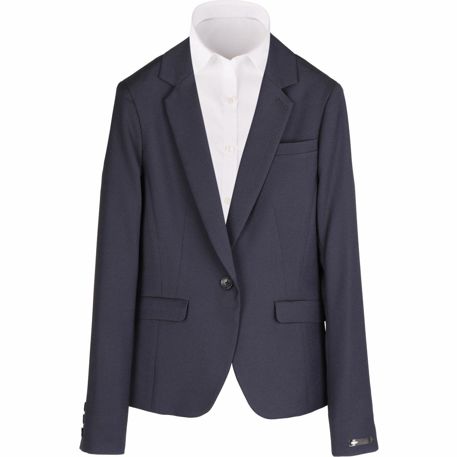 【WEB限定/OUTLET】【SKINNY】【年間】1釦シングルジャケット/ネイビー×ピンヘッド/ウォッシャブル