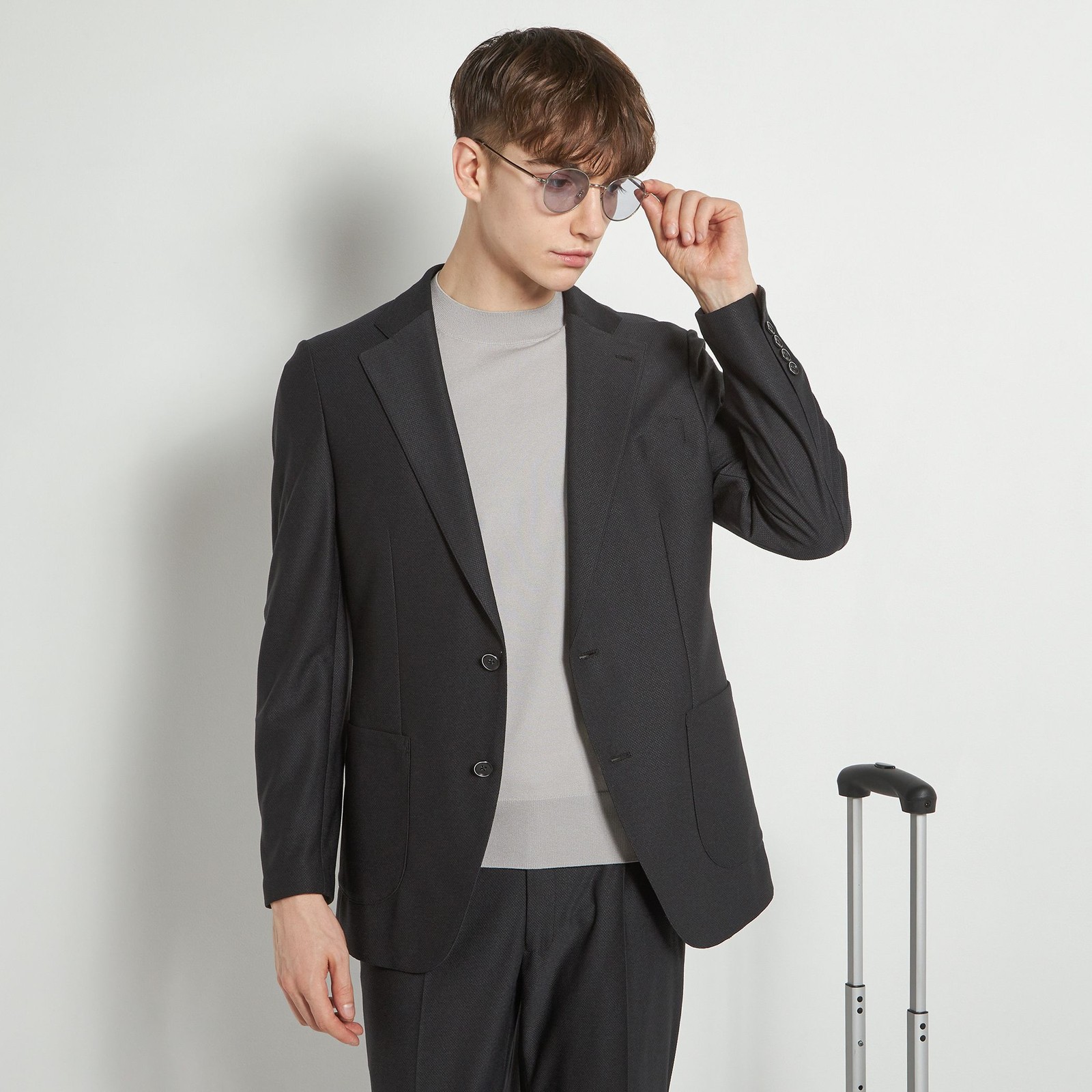【CLASSICO TAPERED】【春夏】2釦シングルジャケット/ブラック/パッチポケット/4S SUSTAINABILITY&ECOLOGY FABRIC