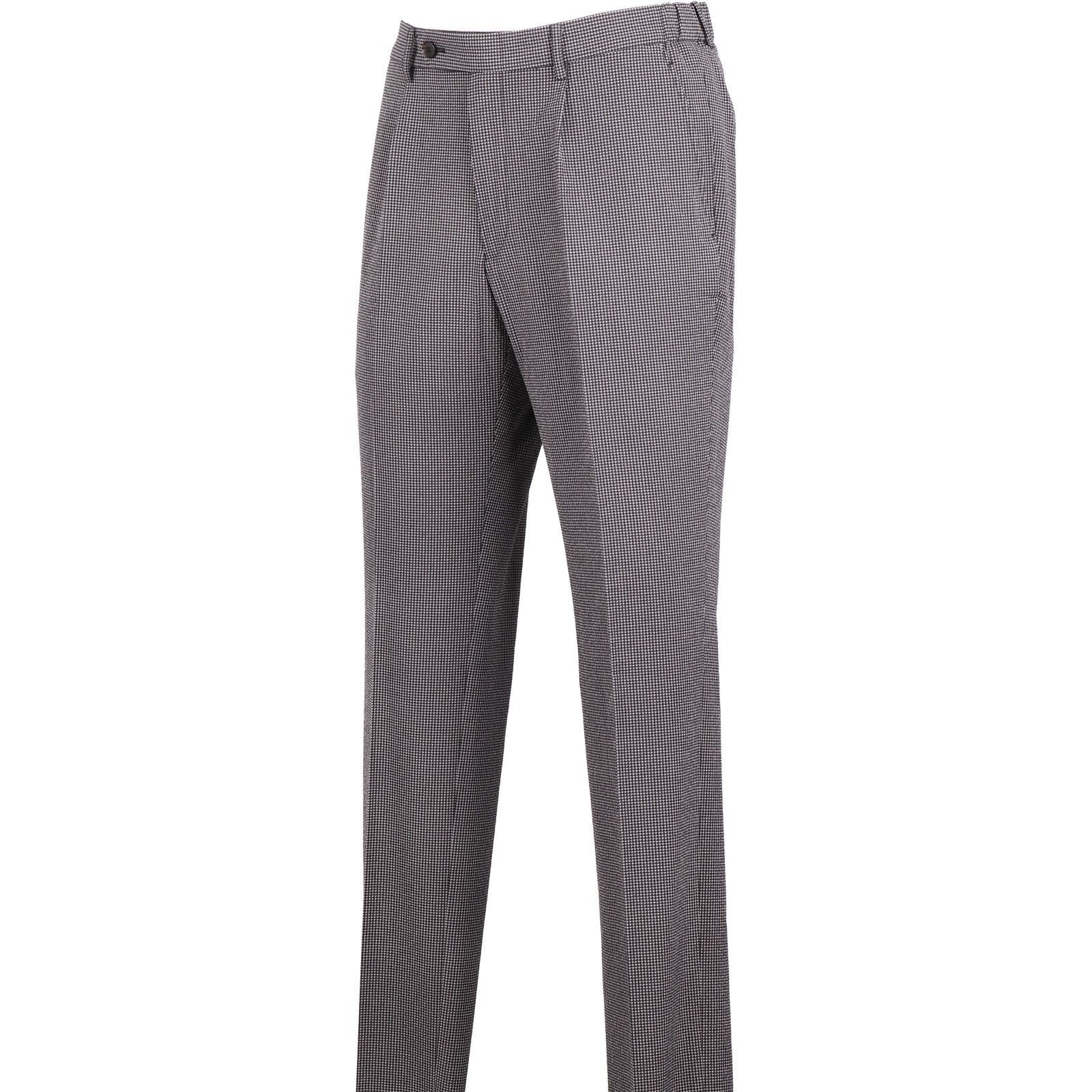 【WEB限定/OUTLET】【RBC】【春夏】1タックテーパードパンツ/グレー＆ブラック×ハウンドトゥース/ウエストシャーリング