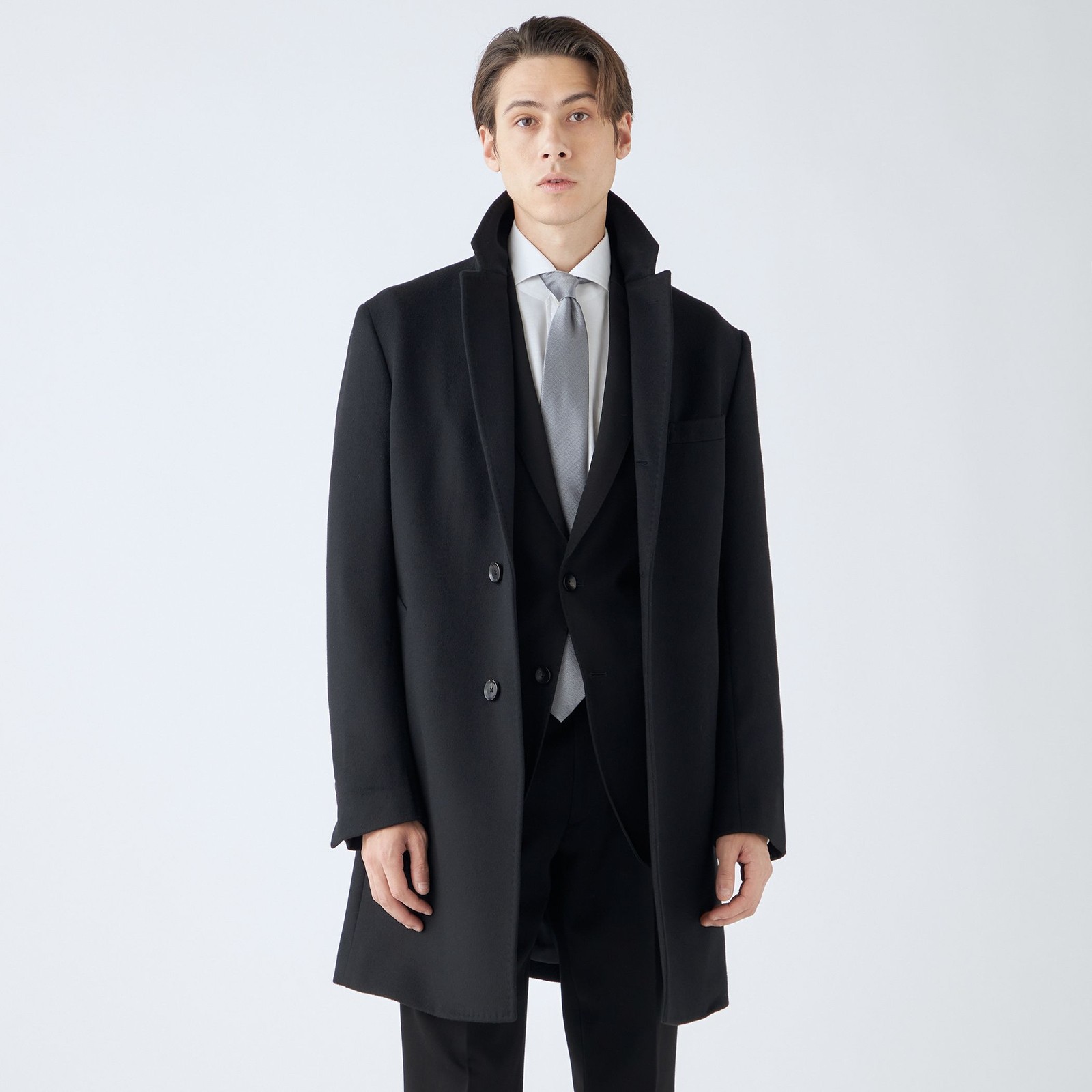 【BL】ウールチェスターコート/ブラック/NEW ZEALAND WOOL LIMITED EDITION
