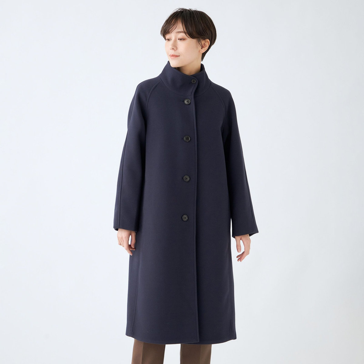 【SL】スタンドカラーコート/ネイビー(STC2402-1_S)|メンズ(メンズ)|SUIT SELECT | スーツセレクト公式通販