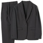 【RELAX TAPERED】【春夏】1釦テーパードパンツスーツ/グレー/ウエストシャーリング/ウォッシャブル/4S SUSTAINABILITY&ECOLOGY FABRIC/※パンツ裾上げ済仕様