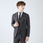 SLATL&DEAN★パンツスーツ ダブル 3ピース チェック 総柄 ブルー CLASSICO TAPERED】【春夏】6釦2掛けダブルスーツ 2タック