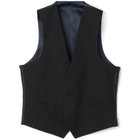 【SLIM TAPERED_2】【春夏】リバーシブルジレ(ベスト)/ブラック＆グレー/4S SUSTAINABILITY&ECOLOGY FABRIC