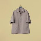 「TailoredCasual」【春夏】ハーフスリーブシャツ/ブラウン