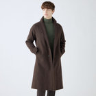 SL】ウールブレンド ラグランチェスターコート/ブラウン×チェック/RE