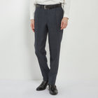 【5DAYS CLOSET】【RBC】【春夏】1タックテーパードパンツ/ネイビー×チェック/ウエストムーブ仕様/4S SUSTAINABILITY&ECOLOGY FABRIC/※裾上げ必要