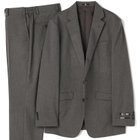 【SLIM TAPERED_2】【年間】2釦シングルスリーピーススーツ 0タック/グレー/ウエストシャーリング/4S SUSTAINABILITY&ECOLOGY FABRIC/※パンツ裾上げ済仕様