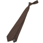 【BLACK LINE】シルクブレンドソリッドネクタイ 7.5cm幅/ブラウン