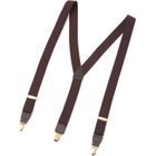 Y型サスペンダー クリップ式 3.0cm幅/ブラウン