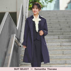 【SUIT SELECT×Samantha Thavasa】バックプリーツ トレンチコート/ネイビー