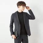 【CLASSICO TAPERED】【秋冬】2釦シングルスーツ 1タック/ダークグレー×チェック/ウエストムーブ/Ermenegildo Zegna TRAVELLER woven in italy/※裾上げ必要