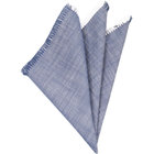 コットンポケットチーフ/ネイビー+房/MADE IN JAPAN