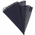 メッシュ ラウンドポケットチーフ/ネイビー/MADE IN JAPAN