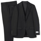 【CLASSICO TAPERED】【春夏】2釦シングルスリーピーススーツ 1タックテーパードパンツ/ブラック×ウィンドペン/ウエストムーブ/4S SUSTAINABILITY&ECOLOGY FABRIC/※パンツ裾上げ済仕様