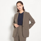 【SILVER LINE】【年間】1釦シングルパンツスーツ/ブラウン/ウォッシャブル/ウエストシャーリング/4S SUSTAINABILITY&ECOLOGY FABRIC/※パンツ裾上げ済仕様