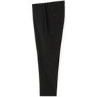 【BLACK LINE】【春夏】0タックテーパードパンツ/ブラック/ドローコード/ウエストシャーリング/※裾上げ済仕様