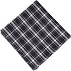 【発送在庫あり】【日本製】ハンカチ/コットン(綿)100%/ブラック＆ホワイト×チェック