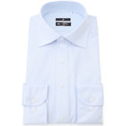 【発送在庫あり】【WEB限定】【BLACK LINE】ワイドカラーワイシャツ/ブルー×ドビー/「4S」スーパーノンアイロン・ストレッチ