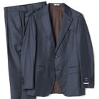 【CLASSICO TAPERED】【秋冬】2釦シングルスーツ 1タック/ネイビー×メランジ調ソリッド/ウエストムーブ/Ermenegildo Zegna Traveller /※裾上げ必要