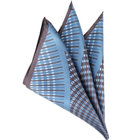 シルクポケットチーフ/ネイビー×ブラック+ブラックートリミング/MADE IN ITALY