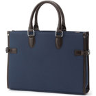 ブリーフケース/ネイビー/ショルダーストラップ付き