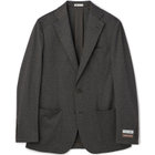 【5DAYS CLOSET】【RBC】【秋冬】2釦ジャケット セットアップ対応 /チャコール×カルゼ調ジャージ生地×プリントデニム /ウォッシャブル /パッチポケット