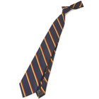  【SILVER LINE】シルクストライプネクタイ 8.5cm幅/ネイビー×レッド＆イエロー/JAPAN MADE