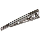 ネクタイピン タイクリップ 58mm×3mm/シルバー+白蝶貝