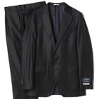 【先行予約】【CLASSICO TAPERED】【秋冬】2釦シングルスーツ 1タック/ブラック×ソリッド/ウエストムーブ/ Ermenegildo Zegna TREFEO /※裾上げ必要