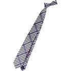 【WEB限定/OUTLET】【BL】シルクコットンチェックネクタイ 7.0cm幅/ネイビー×ホワイト×ブラック/JAPAN MADE
