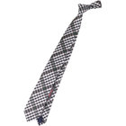 【WEB限定/OUTLET】【BL】シルクコットンチェックネクタイ 7.0cm幅/ブラウン×ホワイト×ブラック/JAPAN MADE